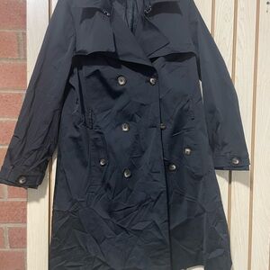 Talbots Classic Black Trench Coat